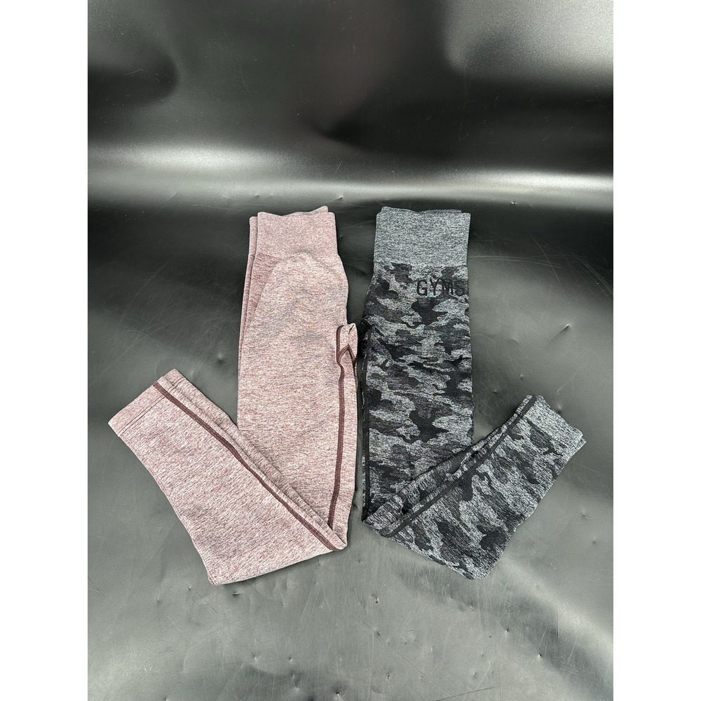 Lot Of 2 Gymshark Leggings Women High Rise Seamless Ankle Size Small